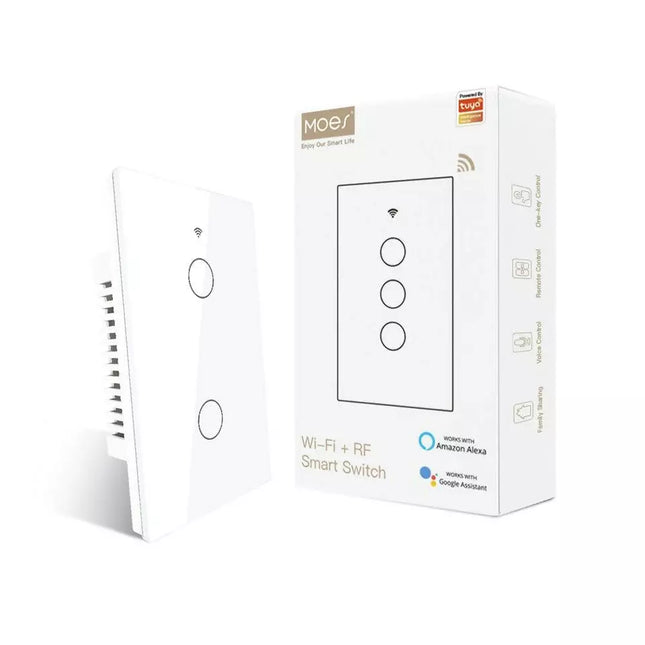 MOES - WIFI Smart Switch - 2Gang  - US Type - White