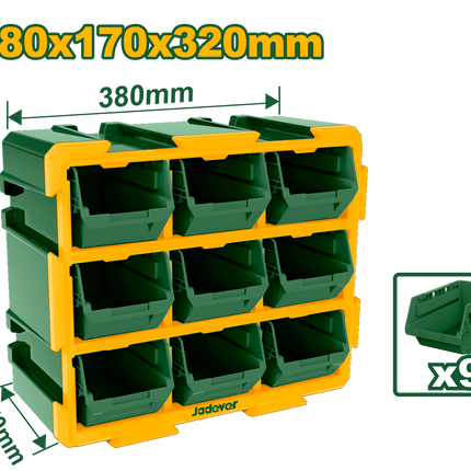 JADEVER 9‑Piece Modular Storage Box Set