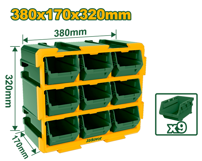 JADEVER 9‑Piece Modular Storage Box Set