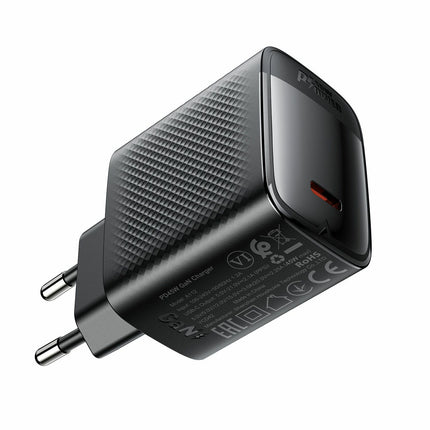Acefast A112 120W GaN Wall Charger, 3-Port Fast Desktop Power Adapter (2x USB-C + 1x USB-A), PD3.0/PPS/QC4.0, Compact Laptop Charger for MacBook, iPhone, and Samsung - Black