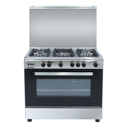 Nara Gas Cooker 90 cm Full Safety Glossy stainless steel top
