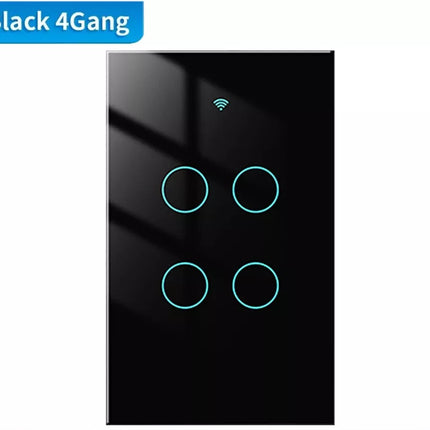 MOES - Zigbee Smart Switch - 4Gang - US Type - Black