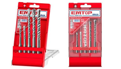 EMTOP SDS Plus Hammer Drill Bits Set - 5 Pieces