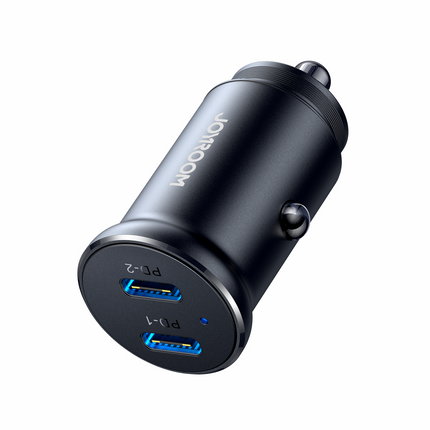 30W 2C Mini Metal Car Charger