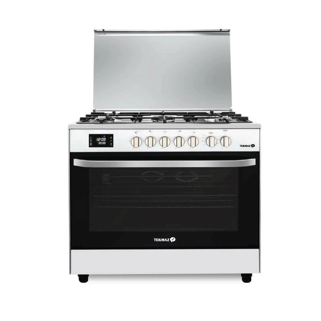 Tekmaz Gas Cooker 90cm 5 Burners – Stainless Steel