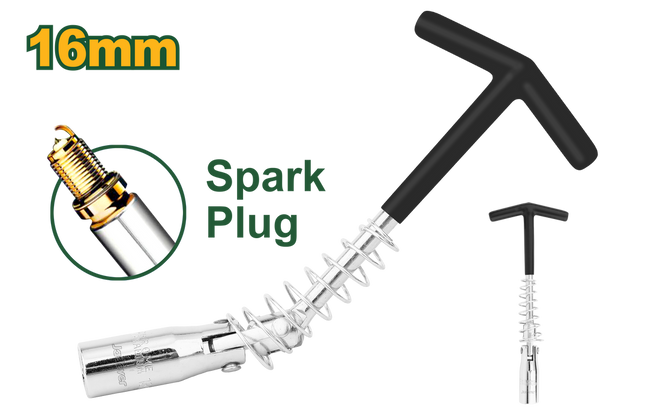 Jadever 16 mm T‑Handle Spark Plug Socket Wrench