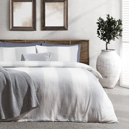 Berthe Gray Dobby Single Duvet Cover Set