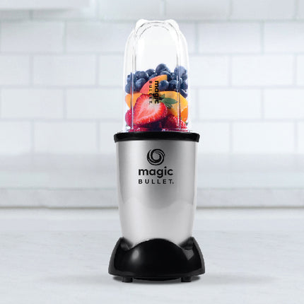 MB4-0612 nutribullet Magic Bullet, Multi-Function High-Speed Blender, Black/Silver, 4 Piece Set, MB4-0612