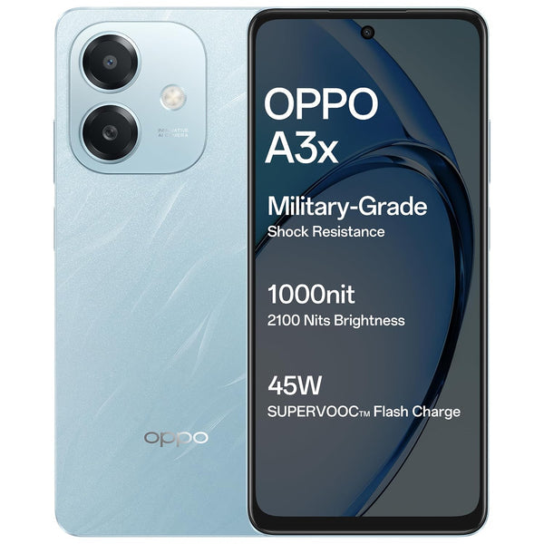 A3x  Blue oppo 4G Ocean Blue, 4GB RAM, 128GB Storage (A3x)