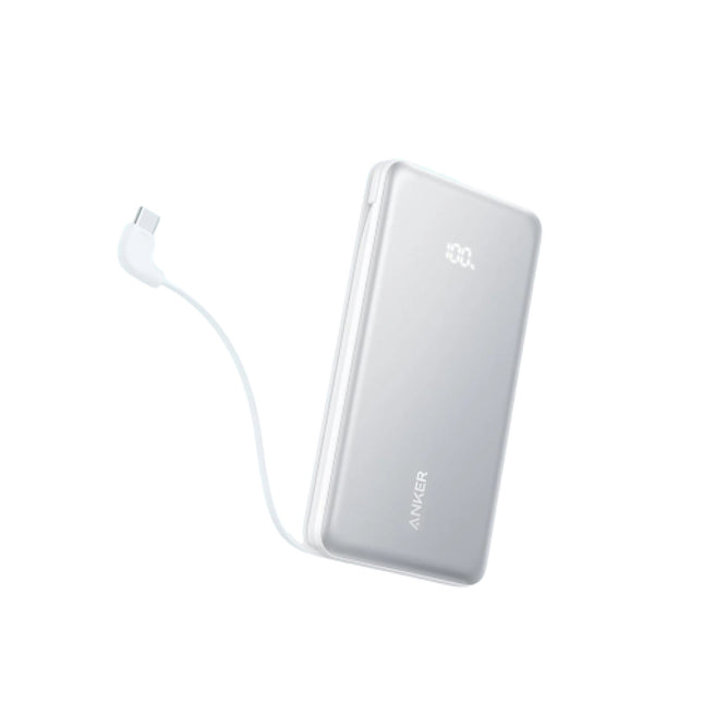 باور بانك Anker Zolo بسعة 10,000mAh مع شحن سريع 22.5W وكابل USB-C مدمج