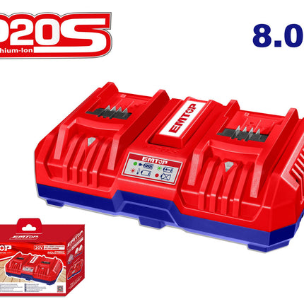 EMTOP EFCR2082 P20S Dual-Port Fast Intelligent Charger 
