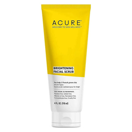 Acure Brightening Facial Scrub 118ml - Natural Exfoliator