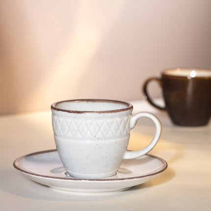 Antique Gray Coffee Cup Set – 6 Piece Collection
