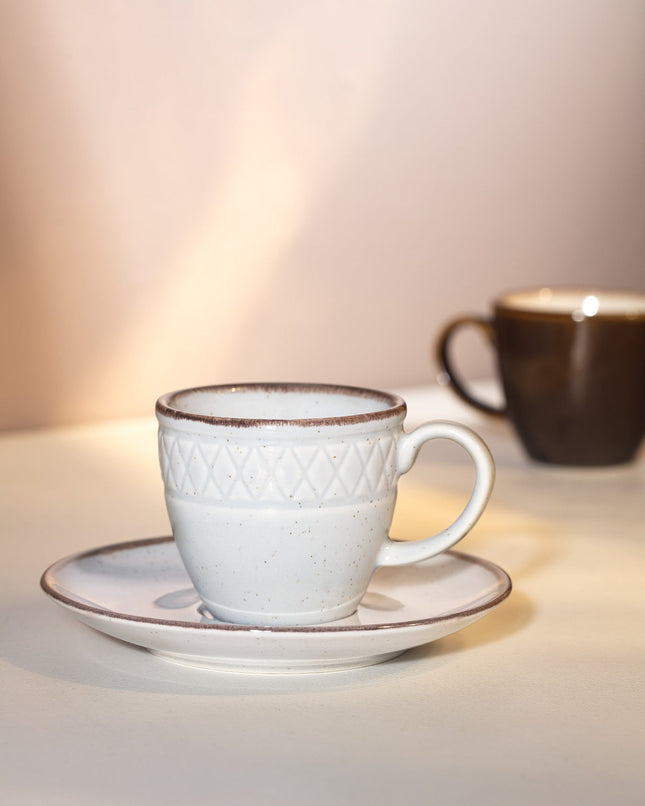 Antique Gray Coffee Cup Set – 6 Piece Collection