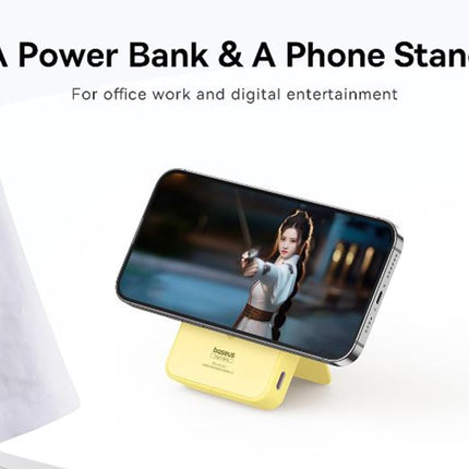 Baseus MagPro Magnetic Wireless Fast Charging Power Bank - 5000mAh Capacity - 20W Power Delivery - Built-in Foldable Stand - Strong Magnetic Attachment - Compatible with MagSafe