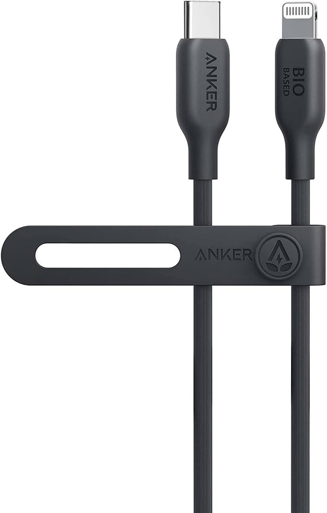 Anker 542 USB-C to Lightning Cable (Bio-Based) 90cm — 30W Fast Charge, 20,000 Bends — Black