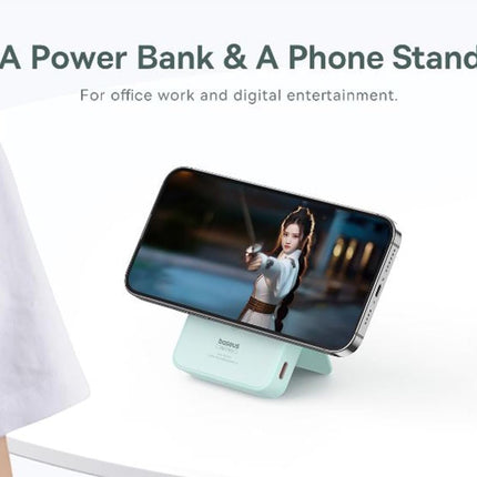 Baseus MagPro Magnetic Wireless Fast Charging Power Bank - 5000mAh Capacity - 20W Power Delivery - Built-in Foldable Stand - Strong Magnetic Attachment - Compatible with MagSafe