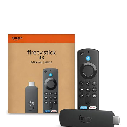 Amazon Fire TV Stick 4K (Newest Model) - Wi-Fi 6 Support - AI-Powered Search - Cinematic 4K Ultra HD - Dolby Vision, HDR10+ and Dolby Atmos - Alexa Voice Remote