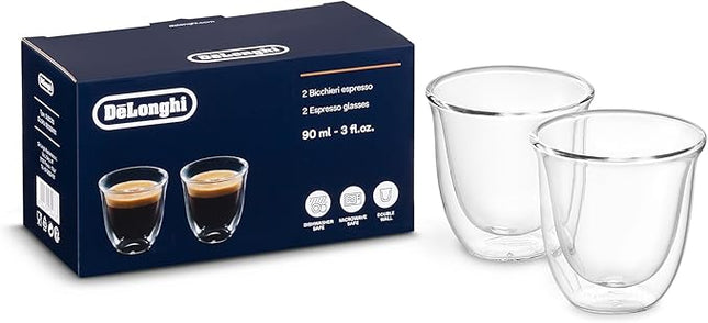 15.12.10.0008DoubleDeLonghi Double Walled Espresso Glasses
