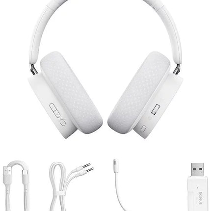 سماعة الألعاب اللاسلكية باسوس أيكور (Baseus Aequr GH02) - اتصال مزدوج 2.4 جيجاهرتز وبلوتوث 5.3 - تأخير فائق الانخفاض 20ms - صوت عالي الدقة Hi-Res - تشغيل لمدة 40 ساعة