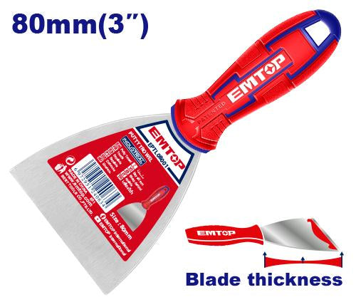 EMTOP EPTL08001 Rubber Hand Putty Knife – 80MM