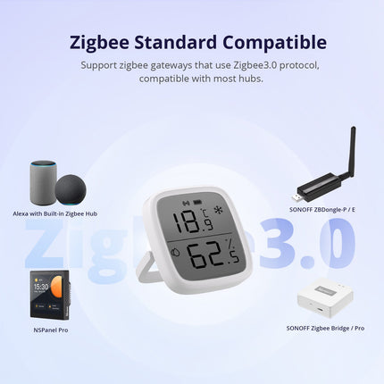 SNZB-02D SONOFF SNZB-02D Zigbee LCD Smart Temperature Humidity Sensor