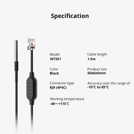 WTS01 SONOFF Waterproof Temp Sensor for TH Series | WTS01
