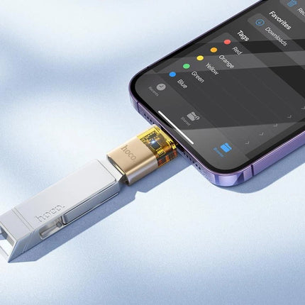 HOCO UA36 Lightning to USB OTG Adapter Transparent