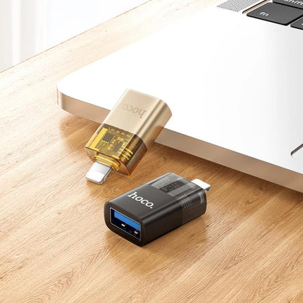 HOCO UA36 Lightning to USB OTG Adapter Transparent