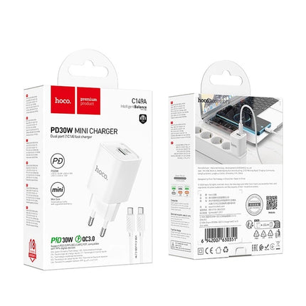 HOCO C149A Charm 30W PD Fast Charger Set with Cable