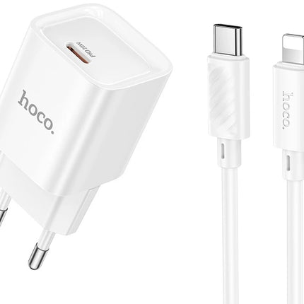 Hoco C146A Charm 20W USB-C PD Charger with Lightning Cable