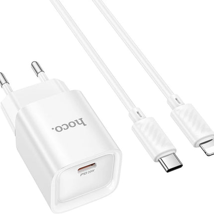 Hoco C146A Charm 20W USB-C PD Charger with Lightning Cable
