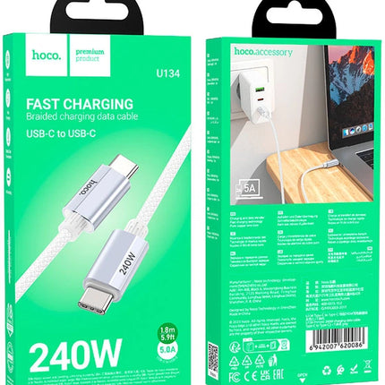 Hoco Primero U134 240W USB-C to USB-C Cable 1.8m