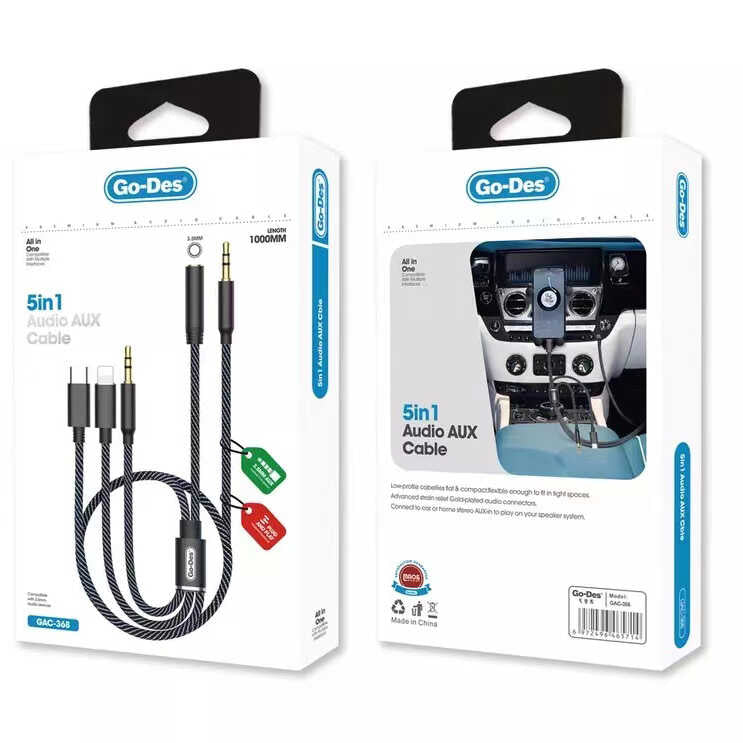 كابل صوت AUX 5 في 1 GAC-368 كابل صوت AUX 5 في 1 GAC-368