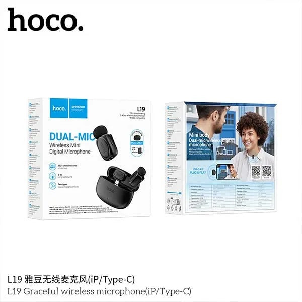 Hoco L19 Graceful Wireless Microphone Lightning Type-C