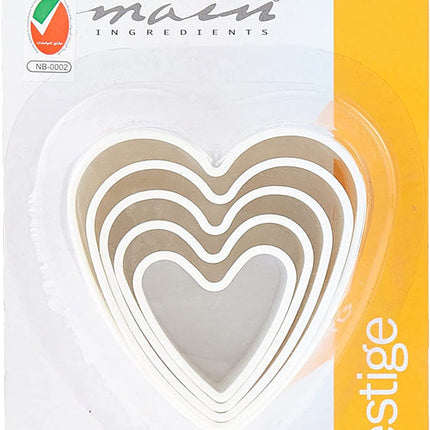 Prestige Heart Shape Pastry Cutter Set – 5 Pieces