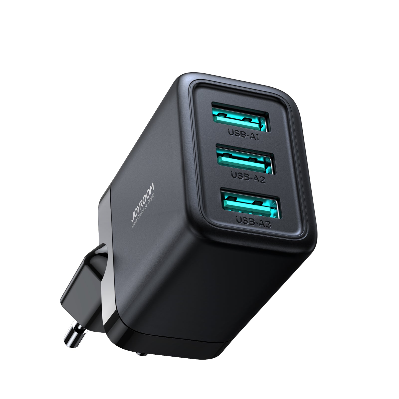 شاحن حائط Joyroom بثلاثة منافذ USB-A بقوة 17 وات شاحن حائط Joyroom بثلاثة منافذ USB-A بقوة 17 وات