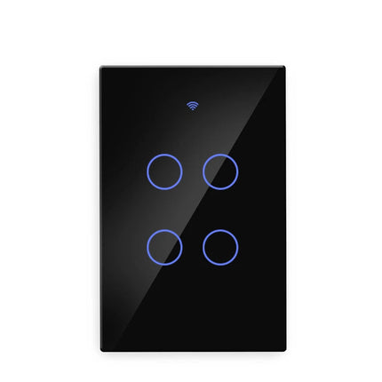 Moes 4-Gang Smart Curtain Switch – Zigbee Mesh – EU Type – Black