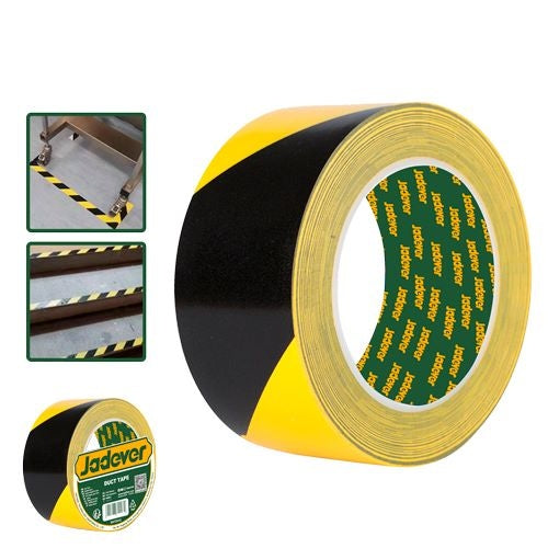 JADEVER Yellow–Black Warning Tape 2 Inch × 30 Meter