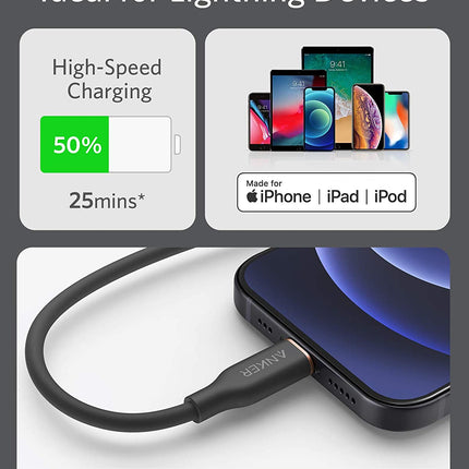 Anker 641 Flow USB-C to Lightning Silicone Cable 3FT