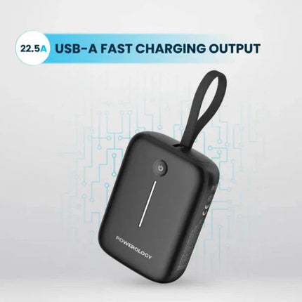 باور بانك باورولوجي (Powerology) سعة 10000 مللي أمبير شحن سريع - متوفر باللونين الأسود والأبيض