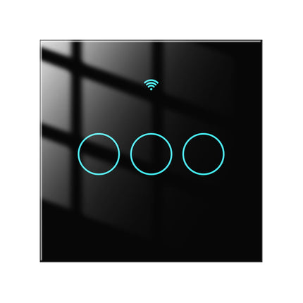 MOES - WIFI Smart Switch - 3Gang  - EU Type - Black