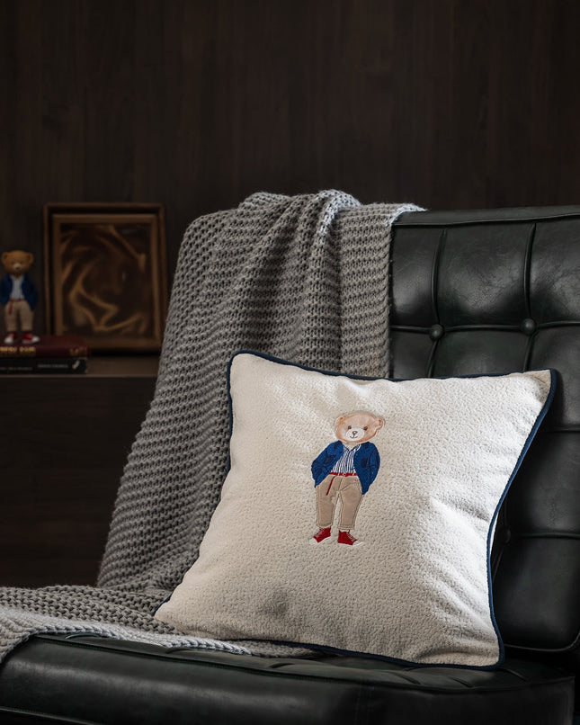 Melay Ivory Pillow Cover – Textured Luxury Cushion