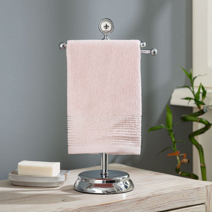 Orient Lurex Hand Towel in Powder - Premium Cotton