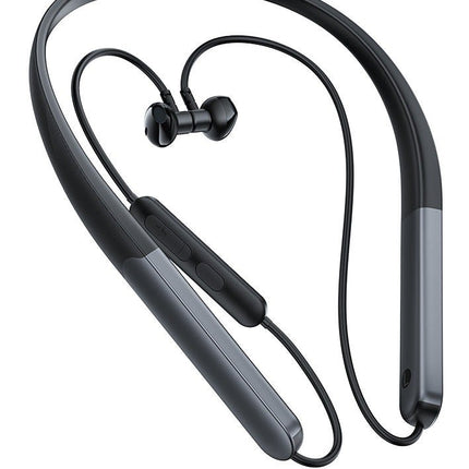 سماعة أيس فاست (Acefast N1) لاسلكية حول الرقبة مع ميزة تقليل ضوضاء المكالمات (ENC)، صوت ستيريو HiFi وبطارية تدوم حتى 20 ساعة - أسود