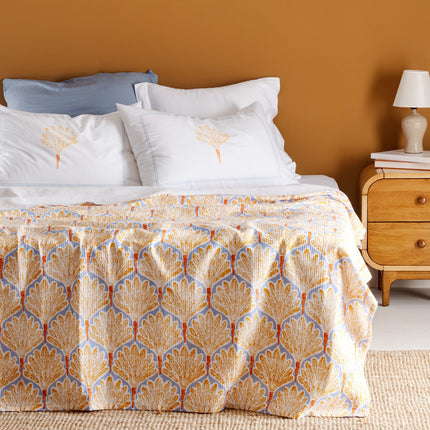 Kerman King Size Coverlet Set in Yellow