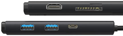 موزع منافذ باسوس لايت سيريس (Baseus Lite Series) بـ 6 منافذ Type-C - مخرج 4K HDMI - منفذين USB 3.0 - شحن سريع 100 واط PD - قارئ بطاقات SD و TF - تقنية الشريحة المستقلة - تصميم مدمج