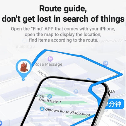 Acefast T8 Smart Bluetooth Tracker, Apple Find My Compatible (MFi), Anti-Lost Key Finder & Bag Tracker, Global Positioning & Siri Support - Black
