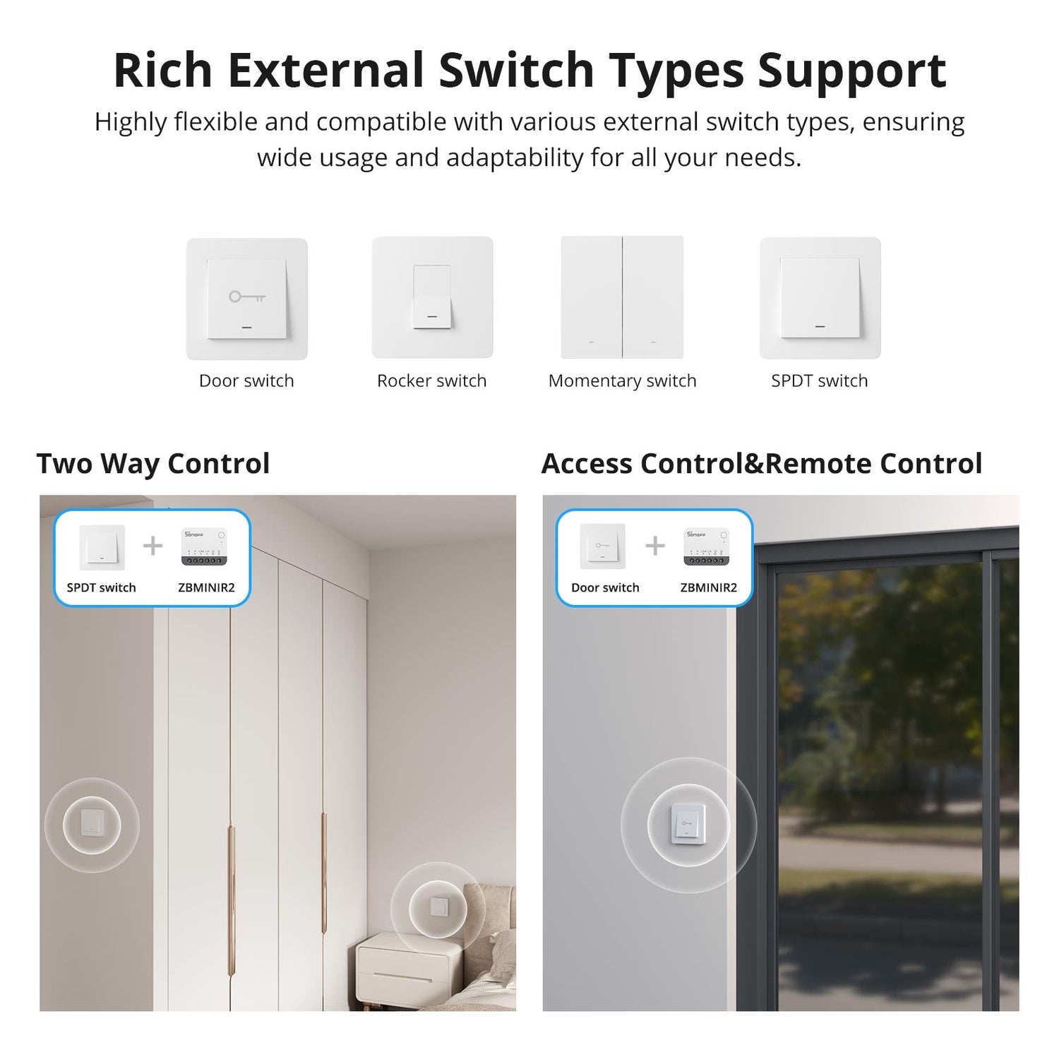 مفتاح ZBMINIR2: ذكي بتقنية Zigbee 3.0 مفتاح ZBMINIR2: ذكي بتقنية Zigbee 3.0