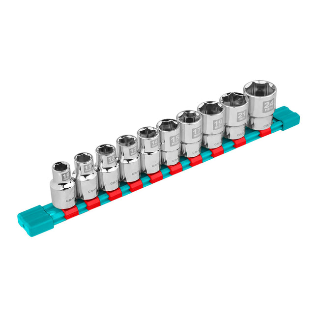 Total THT121101 | 10 Pcs 1/2" Socket Set (10-24mm)